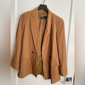 Zara - Oversized - Pin Stripe Blazer Jacket - Size Small